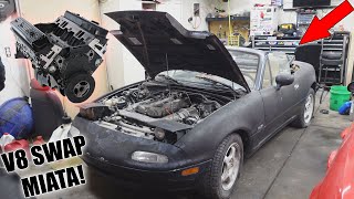 V8 SWAP MIATA BUILD  BEEN SITTING FOR 14 YEARS [upl. by Lytsirk277]