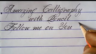 Hand writing with pencil  Pencil calligraphy  Mazic Writer [upl. by Tolliver]