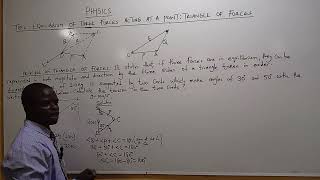 Equilibrium of three forces acting at a point Triangle of ForcesSS2 [upl. by Zarah]