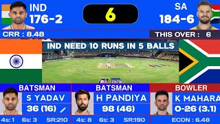 India Vs South Africa 3rd T20 Match Score amp Commentary  IND vs SA T20 Match Last Over  Highlight [upl. by Issie]