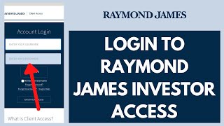 How to Login to Raymond James Investor Access Account 2023 [upl. by Clare]