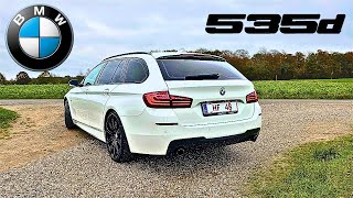 BMW 535d TOURING F11 2014  30 INLINE 6 313 HP  POV REVIEW SOUND amp 0100 [upl. by Egan]