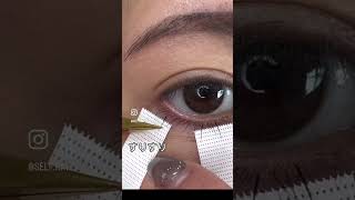 Lower eyelashes extensions DIY tutorial マツエク eyelashes [upl. by Ylac62]