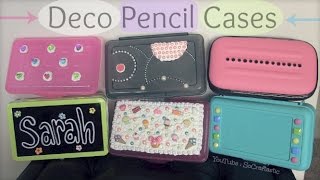 DIY SCHOOL SUPPLIES  Deco Pencil Case  BackToSchool How To  SoCraftastic [upl. by Hahseram722]