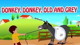 Donkey Donkey Old And Grey  Animated Nursery Rhyme in English [upl. by Leandre260]