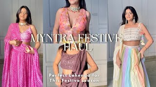 Myntra Festive Sale Haul 🥰 Best Lehenga coord Sets Starting Rs2000 Myntra Haul  Sakshi Yadav [upl. by Lexie928]