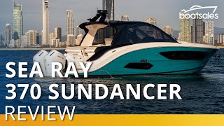 2023 Sea Ray 370 Sundancer review  boatsales [upl. by Remark]