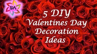 DIY 5 easy amp Quick Valentines Day Decoration Ideas 2021  Valentines Day 2021 Decor [upl. by Eniortna]