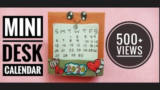 How to make a Mini Desk Calendar  Side Table Calendar  Paper Calendar  DIY [upl. by Eatnahc]