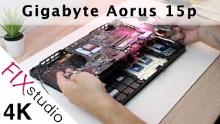 Gigabyte Aorus 15p  disassemble 4k [upl. by Ignatz]