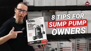 8 Tips All Sump Pump Owners Need to Know [upl. by Jinny]