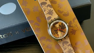 Swatch x VERDY “Vick Bronze” Watch Unboxing ⏰ [upl. by Stoffel674]