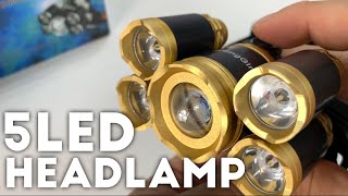 THIS 5 LED HEADLAMP IS CRAZY [upl. by Inwat]