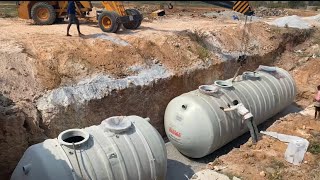 Anaerobic bio septic tank installation bioseptictankinstallation naturefriendlyconstruction [upl. by Grobe325]