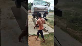 Car Washing Hydraulic Lift Setup With Automatic High Pressure Car Washer [upl. by Begga648]