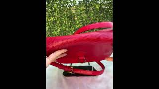 Authentic Preowned Louis Vuitton Red Epi Leather Saint Cloud GM Bag [upl. by Notsniw]