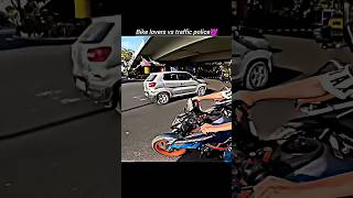 bike rider vs traffic police 🥵ktm shorts viral  accident bikerider viral [upl. by Leirrad]