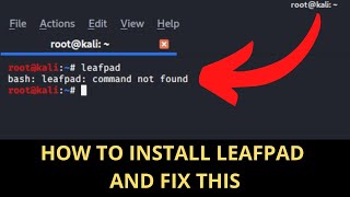 How To Install Leafpad on Kali Linux In 2022 Urdu [upl. by Pride]