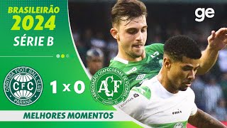 CORITIBA 1 X 0 CHAPECOENSE  MELHORES MOMENTOS  18ª RODADA BRASILEIRÃO SÉRIE B 2024  geglobo [upl. by Bravin]