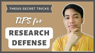 TIPS for RESEARCH DEFENSE  Thesis Secret Tricks [upl. by Allie]