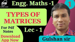 Lec1I EnggMathematicsI I AKTU BTech First Year  by Gulshan sir [upl. by Pearlstein772]