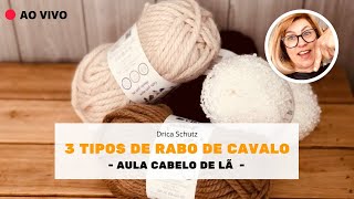 AULA 3 FORMAS DE FAZER RABO DE CAVALO EM CABELO DE BONECA  Café com Drica [upl. by Ahsatsan797]