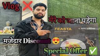 Vlog ❌ special Offer ✅  Rooftop cafe Feasta  dehradun  The city of love ❣️ PanwarVlogs01 [upl. by Adnohsar]