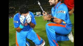 India 2011 world cup final winning moment [upl. by Ekyt]