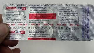 Minoz Er 65 Tablet  Minocycline Hydrochloride 65mg Tablets  Minoz Er 65 Tablet Uses Review Hindi [upl. by Suiluj650]