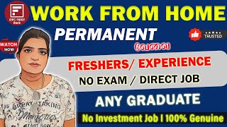 🔴 FREE 😎 Work From Home Jobs in Tamil 🔥Direct Job Without Exam  No Investment Job [upl. by Adnuhsar]