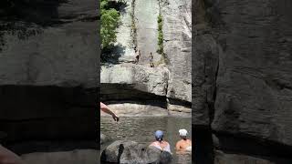 Cliff Jump at Turtleback Falls Gorges State Park NC [upl. by Aida]