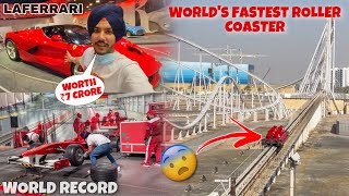 Worlds Fastest Roller Coaster RIDE 😨😱 FERRARI WORLD Abu Dhabi [upl. by Ritchie]