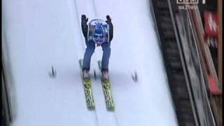 Kamil Stoch  Planica 2010 konkurs drużynowy II seria 2225m  były rekord życiowy [upl. by Gavrah]