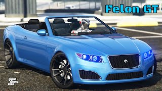 Felon GT Review amp Clean Customization  GTA Online  Jaguar XF  Cabrio  NEW Design [upl. by Elletsirhc]