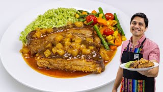 Recetas Navideñas Costillas Glaseadas en Salsa de Piña  KWA [upl. by Selinda61]