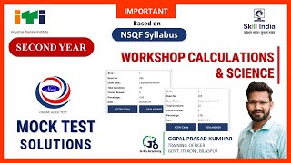 MOCK TEST SOLUTIONNIMI SOLUTIONSECOND YEAR OBJECTIVE QUESTIONSWORKSHOP CALCULATION AND SCIENCE [upl. by Eiznyl]