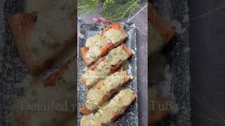 Salmon In Creamy Garlic Sauce Recipe  Salmon Recipe Malayalam  Bincy’s Kitchen shortsvideo [upl. by Akessej]