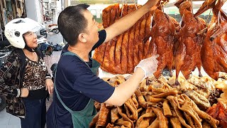 Best Phnom Penh Local Street Food BBQ Pork Braised Pork amp Roast Duck [upl. by Yaj]