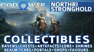 God of War  Northri Stronghold All Collectible Locations Ravens Chests Artefacts Shrines [upl. by Remos345]