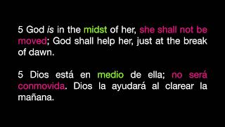 Salmo Psalm 46  Aprende Inglés Learn Spanish [upl. by Hsekar]