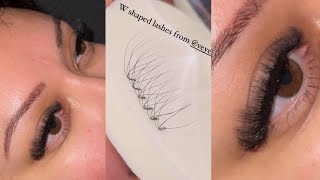 Light Volume Eyelash Extensions using PREMADE W SHAPED Eyelashes  Soft Cat Eye  ANSWERING LASH “” [upl. by Fidelas]