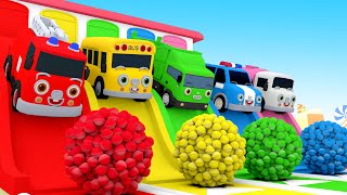 Baby Shark  Wheels On the Bus song  Soccer ball shaped wheels  Baby Nursery Rhymes amp Kids Songs [upl. by Sergias978]