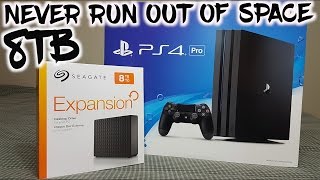 HOW TO SET UP EXTERNAL HARD DRIVE PS4 PRO  8TB INSTALL  NEVER RUN OUT OF SPACE [upl. by Xilef]