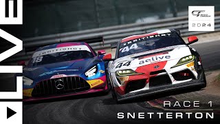 LIVE  Race 1  Snetterton  British GT 2024 [upl. by Attenaj777]