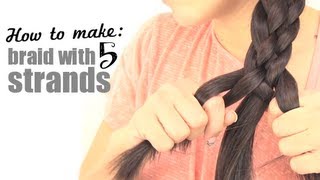 How to make a braid with 5 strands [upl. by Ahsar95]