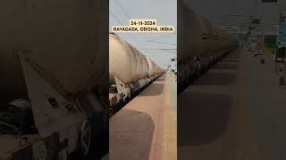 Goods Tanker Arrived and Departure from RAYAGADA Railway Station [upl. by Colson]