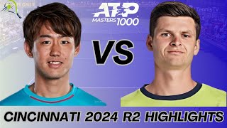 Yoshihito Nishioka 西岡良仁 vs Hubert Hurkacz  Highlights [upl. by Baggett]