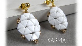 Tutorial Abalorios  Pendientes Karma con cuentas Kheops [upl. by Euqinot455]