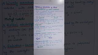 Class XI Methods of preparation of Ethane Organic chemistry [upl. by Consuelo]