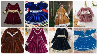 New Velvet Frock Designs For Baby Girls 2024amp 2025Winter Velvet Frock Designs Velvet Frock Design [upl. by Odlanir]